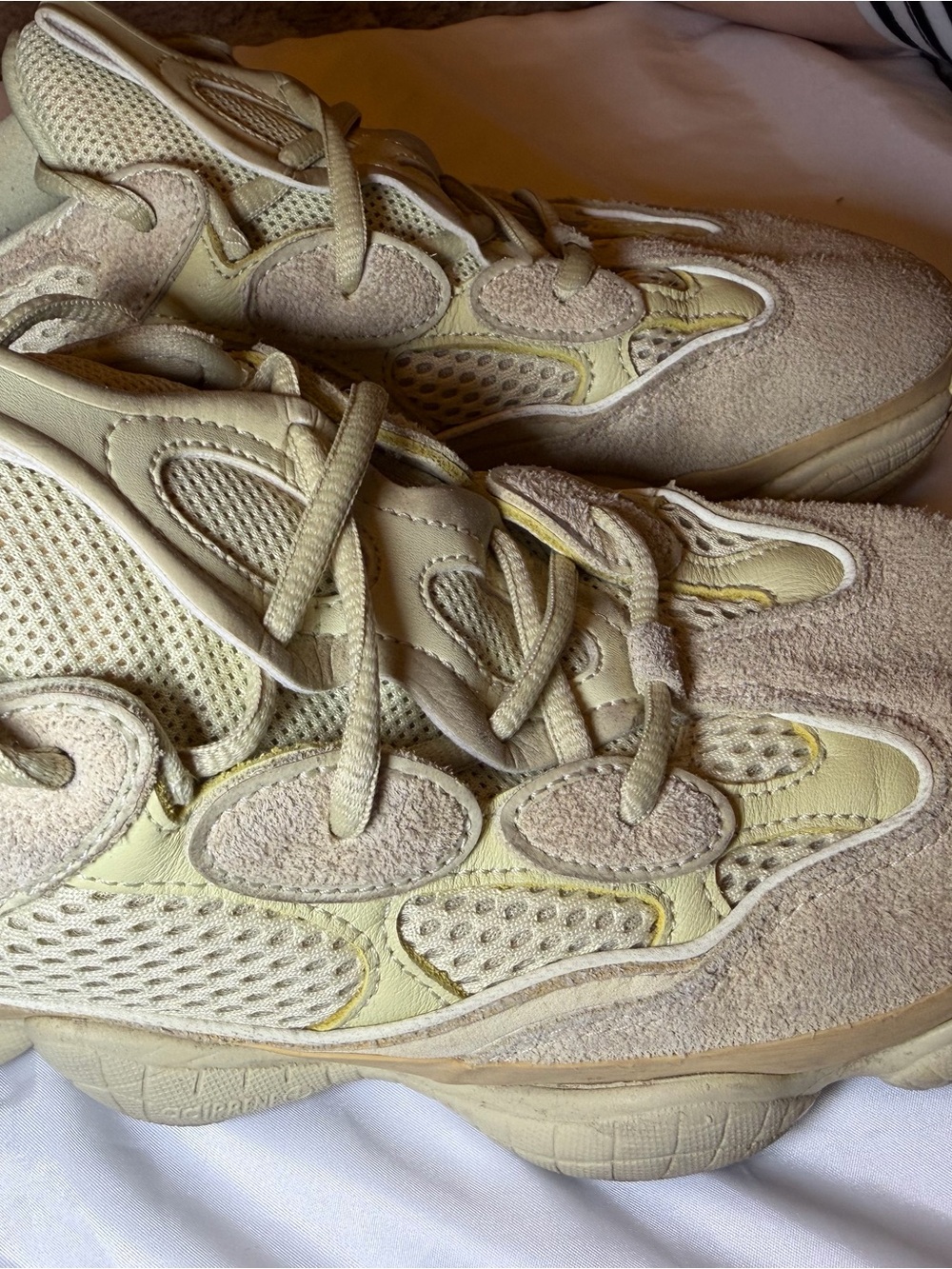 Yeezy Beige Athletic Shoes - Comfortable Everyday Wear - Picture 3 of 8